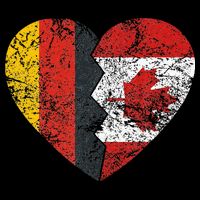 Canadian German Flag Heart Germany Canada Flag Roots Cooling Performance Crew T-Shirt
