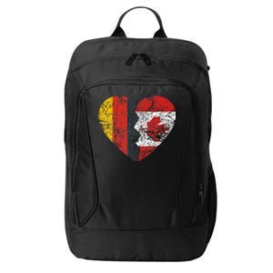 Canadian German Flag Heart Germany Canada Flag Roots City Backpack