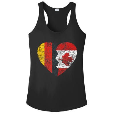 Canadian German Flag Heart Germany Canada Flag Roots Ladies PosiCharge Competitor Racerback Tank