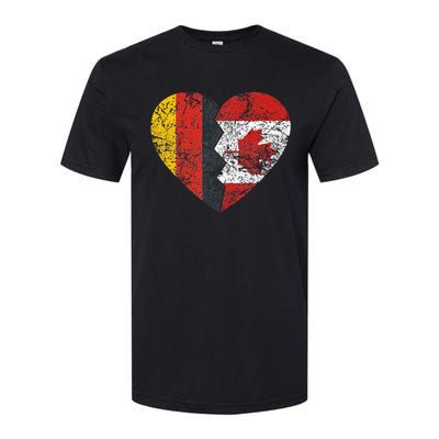 Canadian German Flag Heart Germany Canada Flag Roots Softstyle® CVC T-Shirt