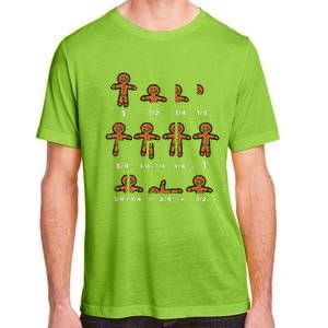 Christmas Gingerbread Fraction Cute Xmas Cookie Math Teacher Adult ChromaSoft Performance T-Shirt