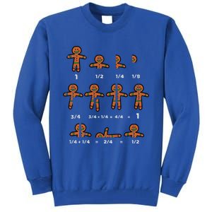 Christmas Gingerbread Fraction Cute Xmas Cookie Math Teacher Tall Sweatshirt