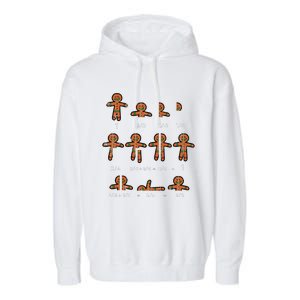 Christmas Gingerbread Fraction Cute Xmas Cookie Math Teacher Garment-Dyed Fleece Hoodie