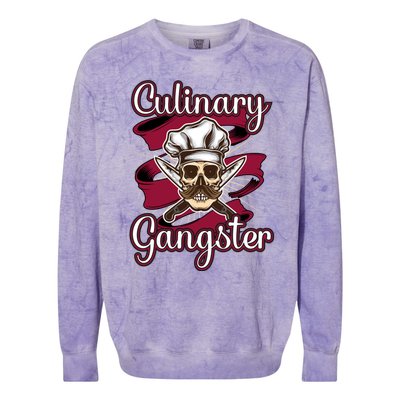 Culinary Gangster Funny Restaurant Cook Chef Cute Gift Colorblast Crewneck Sweatshirt