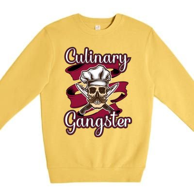 Culinary Gangster Funny Restaurant Cook Chef Cute Gift Premium Crewneck Sweatshirt