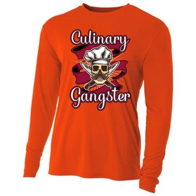 Culinary Gangster Funny Restaurant Cook Chef Cute Gift Cooling Performance Long Sleeve Crew