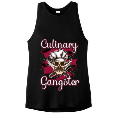 Culinary Gangster Funny Restaurant Cook Chef Cute Gift Ladies PosiCharge Tri-Blend Wicking Tank