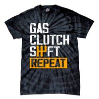 Car Guy Funny Gas Clutch Shift Repeat For Manual Shift Car Tie-Dye T-Shirt