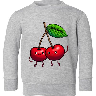 Cherry Graphic For Women Cherry Print Cherry Lover Toddler Sweatshirt