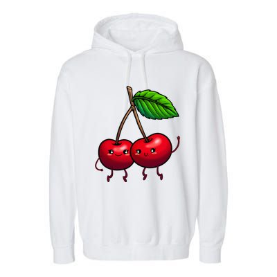 Cherry Graphic For Women Cherry Print Cherry Lover Garment-Dyed Fleece Hoodie