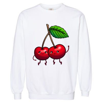 Cherry Graphic For Women Cherry Print Cherry Lover Garment-Dyed Sweatshirt