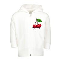 Cherry Graphic For Women Cherry Print Cherry Lover Toddler Zip Fleece Hoodie