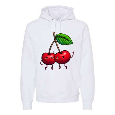 Cherry Graphic For Women Cherry Print Cherry Lover Premium Hoodie