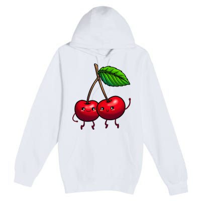 Cherry Graphic For Women Cherry Print Cherry Lover Premium Pullover Hoodie