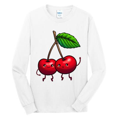 Cherry Graphic For Women Cherry Print Cherry Lover Tall Long Sleeve T-Shirt