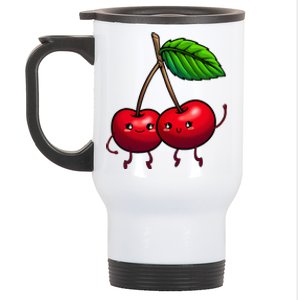 Cherry Graphic For Women Cherry Print Cherry Lover Stainless Steel Travel Mug