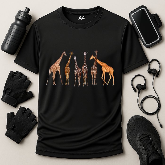 Cool Giraffe For Zoo Animal Lovers Safari Wildlife Cooling Performance Crew T-Shirt