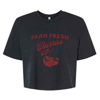 Cherry Graphic FarmerS Market Bella+Canvas Jersey Crop Tee