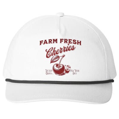 Cherry Graphic FarmerS Market Snapback Five-Panel Rope Hat