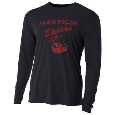 Cherry Graphic FarmerS Market Cooling Performance Long Sleeve Crew