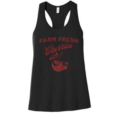 Cherry Graphic FarmerS Market Women's Racerback Tank