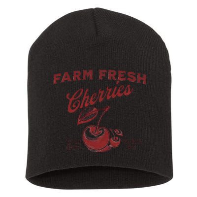 Cherry Graphic FarmerS Market Short Acrylic Beanie