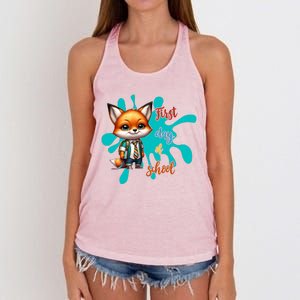 Cute Gift First Day Of School Women's Knotted Racerback Tank