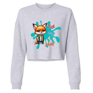 Cute Gift First Day Of School Cropped Pullover Crew