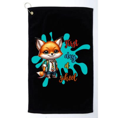 Cute Gift First Day Of School Platinum Collection Golf Towel