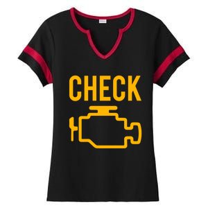 Car Guy Funny Gift Motor True Engine Light Engine Warning Mechanic Gift Ladies Halftime Notch Neck Tee