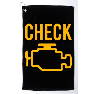 Car Guy Funny Gift Motor True Engine Light Engine Warning Mechanic Gift Platinum Collection Golf Towel