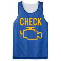 Car Guy Funny Gift Motor True Engine Light Engine Warning Mechanic Gift Mesh Reversible Basketball Jersey Tank