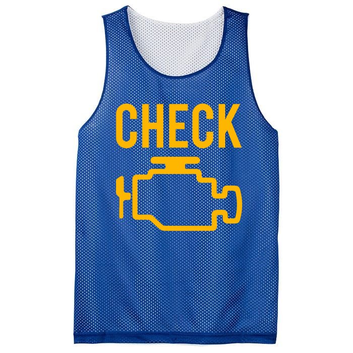 Car Guy Funny Gift Motor True Engine Light Engine Warning Mechanic Gift Mesh Reversible Basketball Jersey Tank