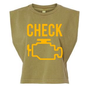 Car Guy Funny Gift Motor True Engine Light Engine Warning Mechanic Gift Garment-Dyed Women's Muscle Tee