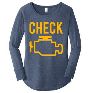 Car Guy Funny Gift Motor True Engine Light Engine Warning Mechanic Gift Women's Perfect Tri Tunic Long Sleeve Shirt