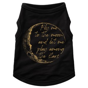 CelestialD Gold Fly Me To The Moon Doggie Tank