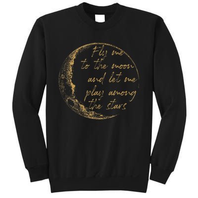 CelestialD Gold Fly Me To The Moon Sweatshirt