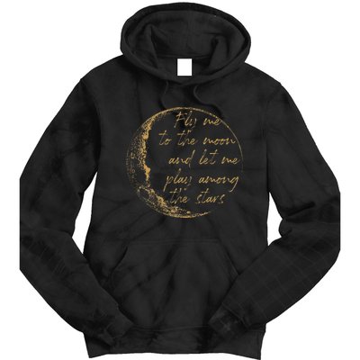 CelestialD Gold Fly Me To The Moon Tie Dye Hoodie