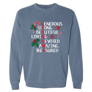 Christmas Gift For Grandma Xmas Grandmother Funny Gift Cool Gift Garment-Dyed Sweatshirt