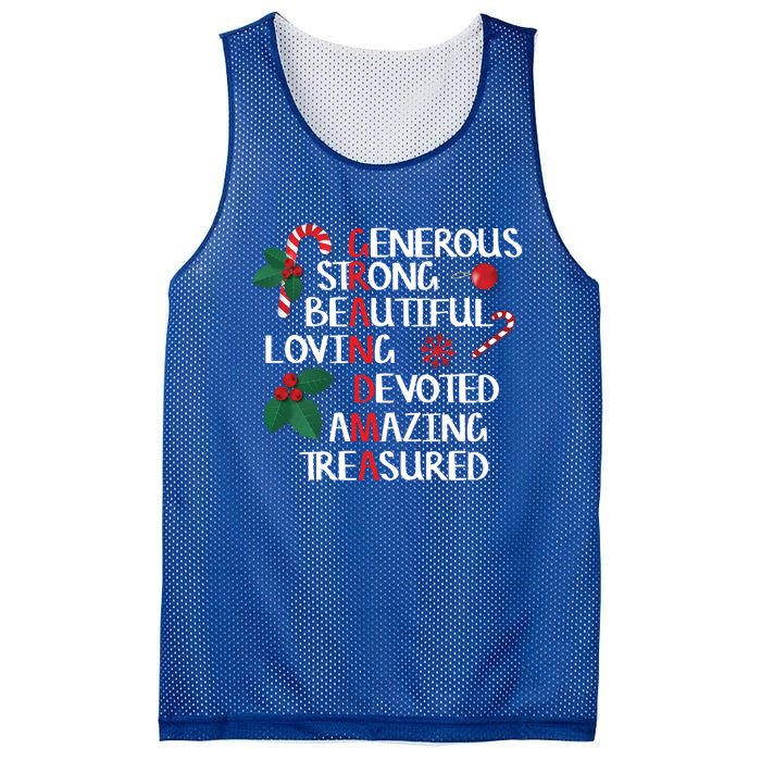 Christmas Gift For Grandma Xmas Grandmother Funny Gift Cool Gift Mesh Reversible Basketball Jersey Tank