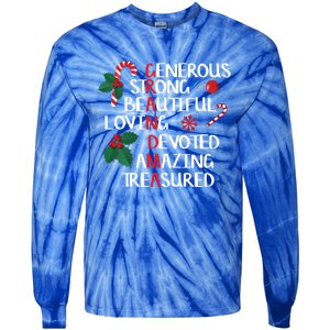 Christmas Gift For Grandma Xmas Grandmother Funny Gift Cool Gift Tie-Dye Long Sleeve Shirt