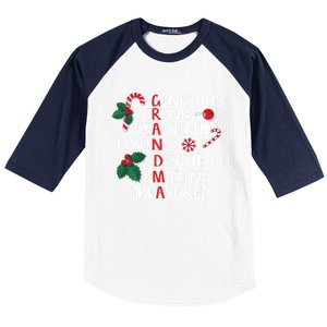 Christmas Gift For Grandma Xmas Grandmother Funny Gift Cool Gift Baseball Sleeve Shirt