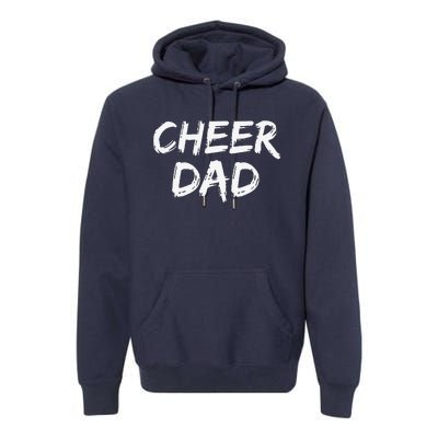 Cheerleader Gift For Father From Cheerleader Retro Cheer Dad Premium Hoodie