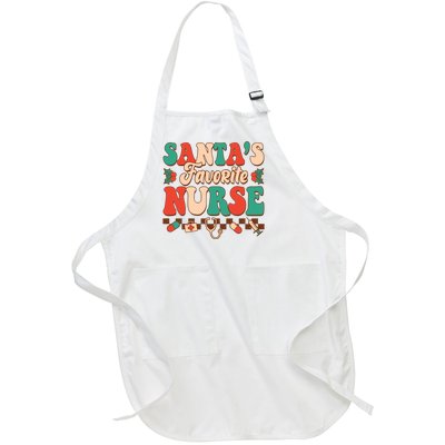 Christmas Gift For SantaS Favorite Nurse Christmas SantaS Full-Length Apron With Pockets