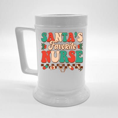 Christmas Gift For SantaS Favorite Nurse Christmas SantaS Beer Stein