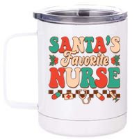 Christmas Gift For SantaS Favorite Nurse Christmas SantaS 12 oz Stainless Steel Tumbler Cup