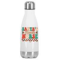 Christmas Gift For SantaS Favorite Nurse Christmas SantaS Stainless Steel Insulated Water Bottle