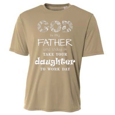 Christian God Father Take Daughter To Work Day (White Text) Cooling Performance Crew T-Shirt