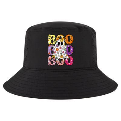 Cute Ghost Floral Boo Halloween Ghost Spooky Season Cool Comfort Performance Bucket Hat