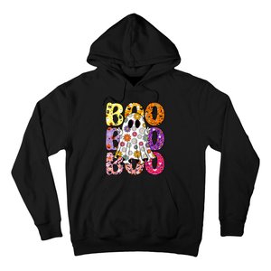 Cute Ghost Floral Boo Halloween Ghost Spooky Season Hoodie